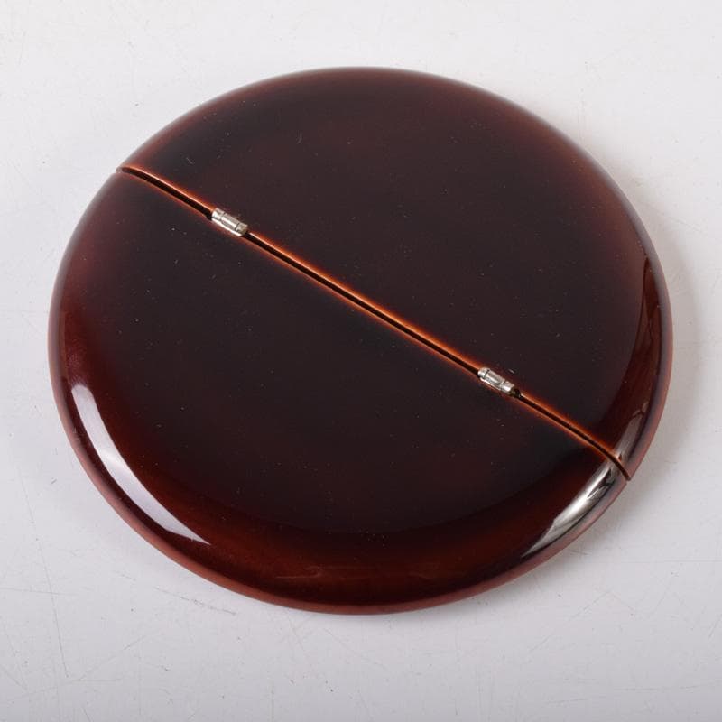 茶道具　輪島塗　久世宗春作　溜塗　老松茶入　共箱　V　7487