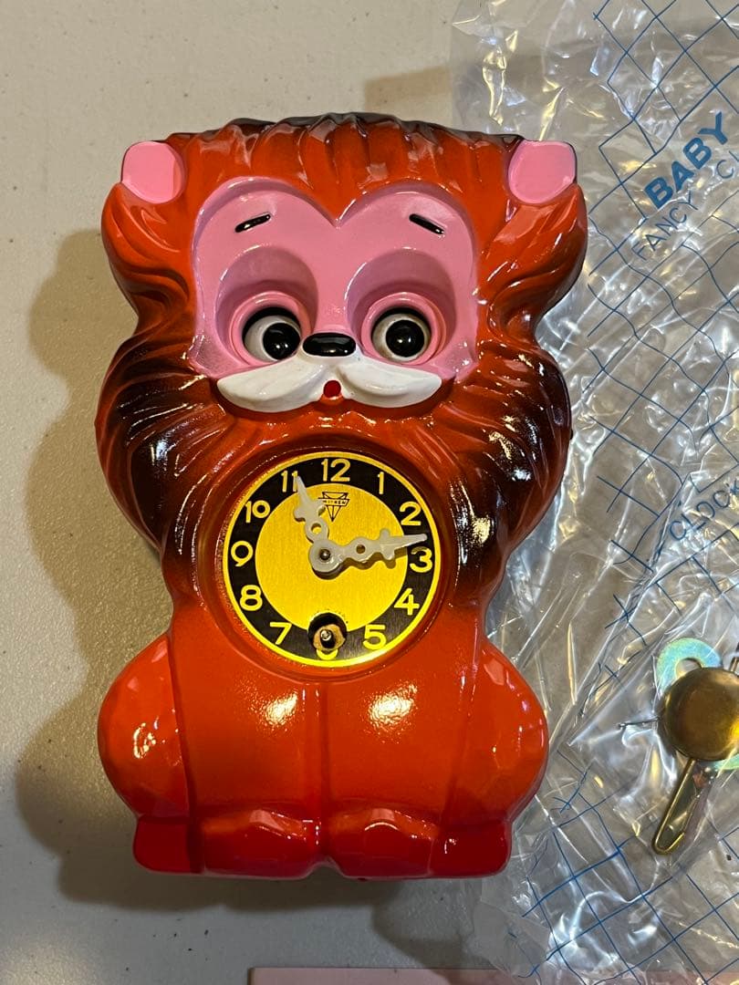 希少ヴィンテージ時計　未使用 日本製 ミケン ファンシークロック ゼ振り子時計