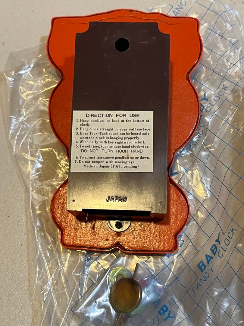希少ヴィンテージ時計　未使用 日本製 ミケン ファンシークロック ゼ振り子時計