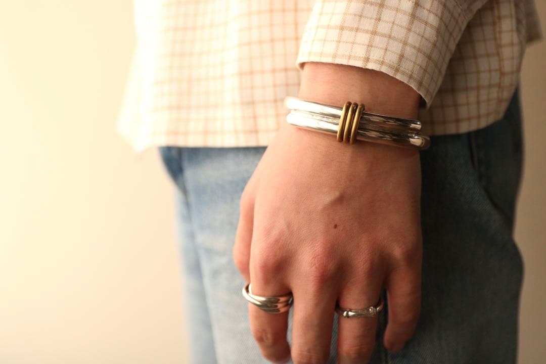 メキシコ製 MEXICO VINTAGE バングル ブレスレット 925×真鍮