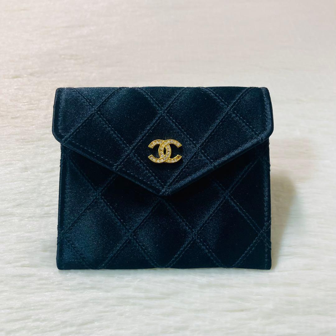 CHANEL シャネル ココマーク マトラッセ ビコローレ サテン ケース