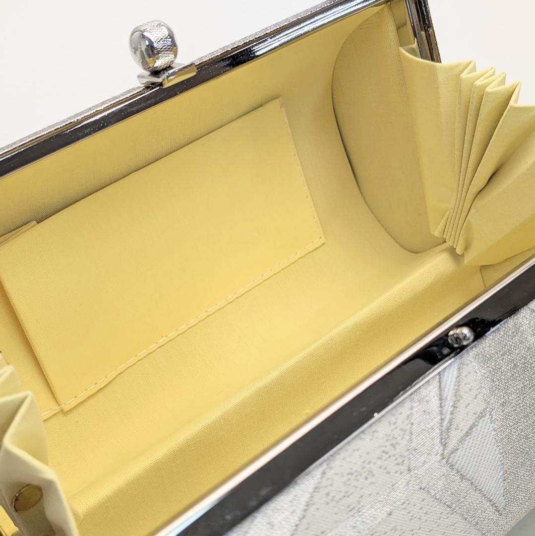 和装 草履バッグセット 帯地 銀 シルバー 3枚芯 フリーサイズ k15-9