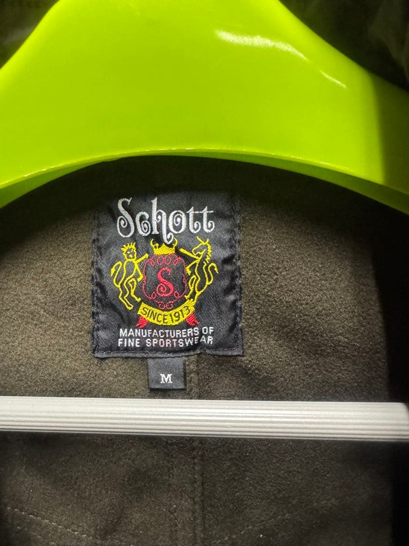 Schott ブラウン シングルライダースジャケット M