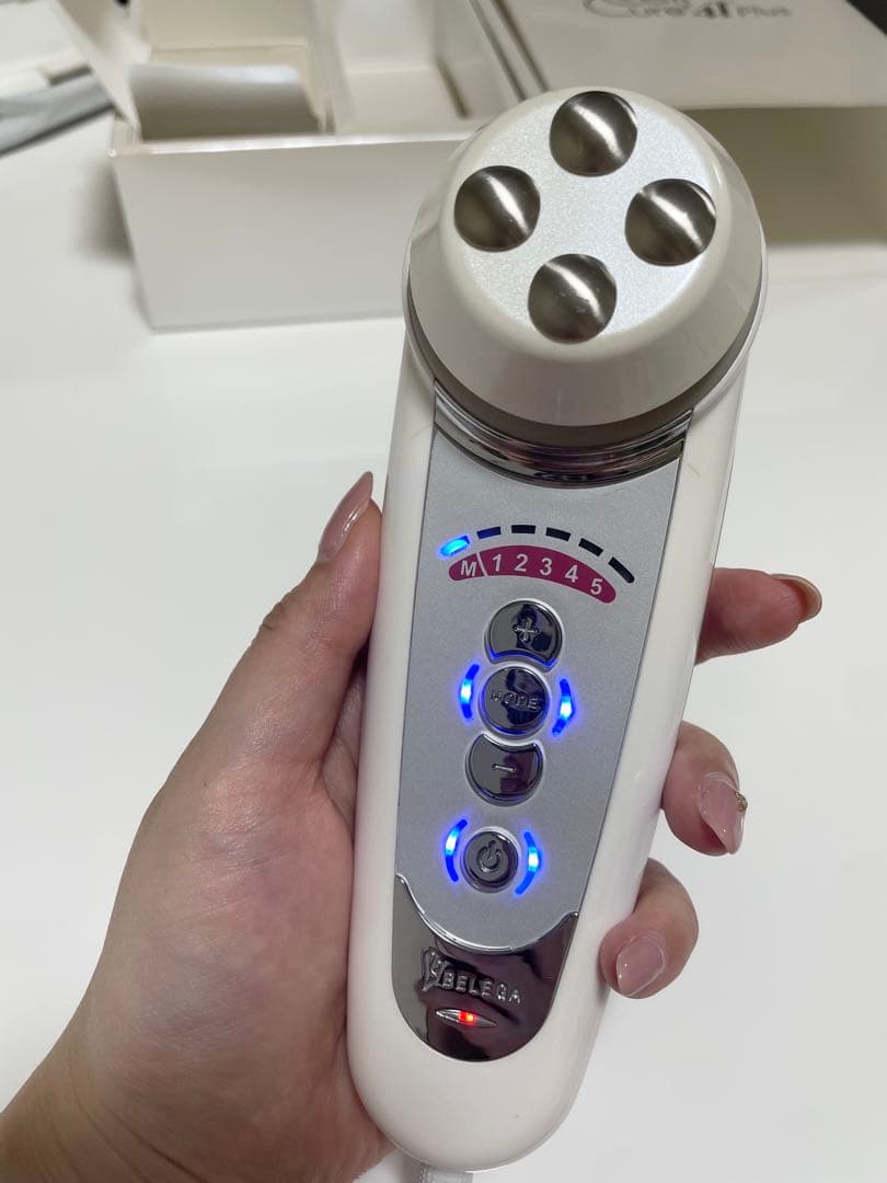 ベレガ セルキュア4Tプラス美顔器＋アコレナチュラルパフ180枚/田中みな実推奨