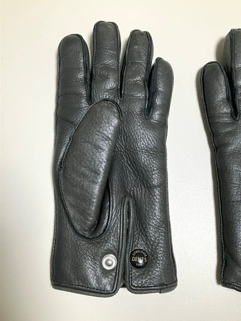 DENTS デンツ手袋　レザーグローブ　ディアスキン　ラビットファー