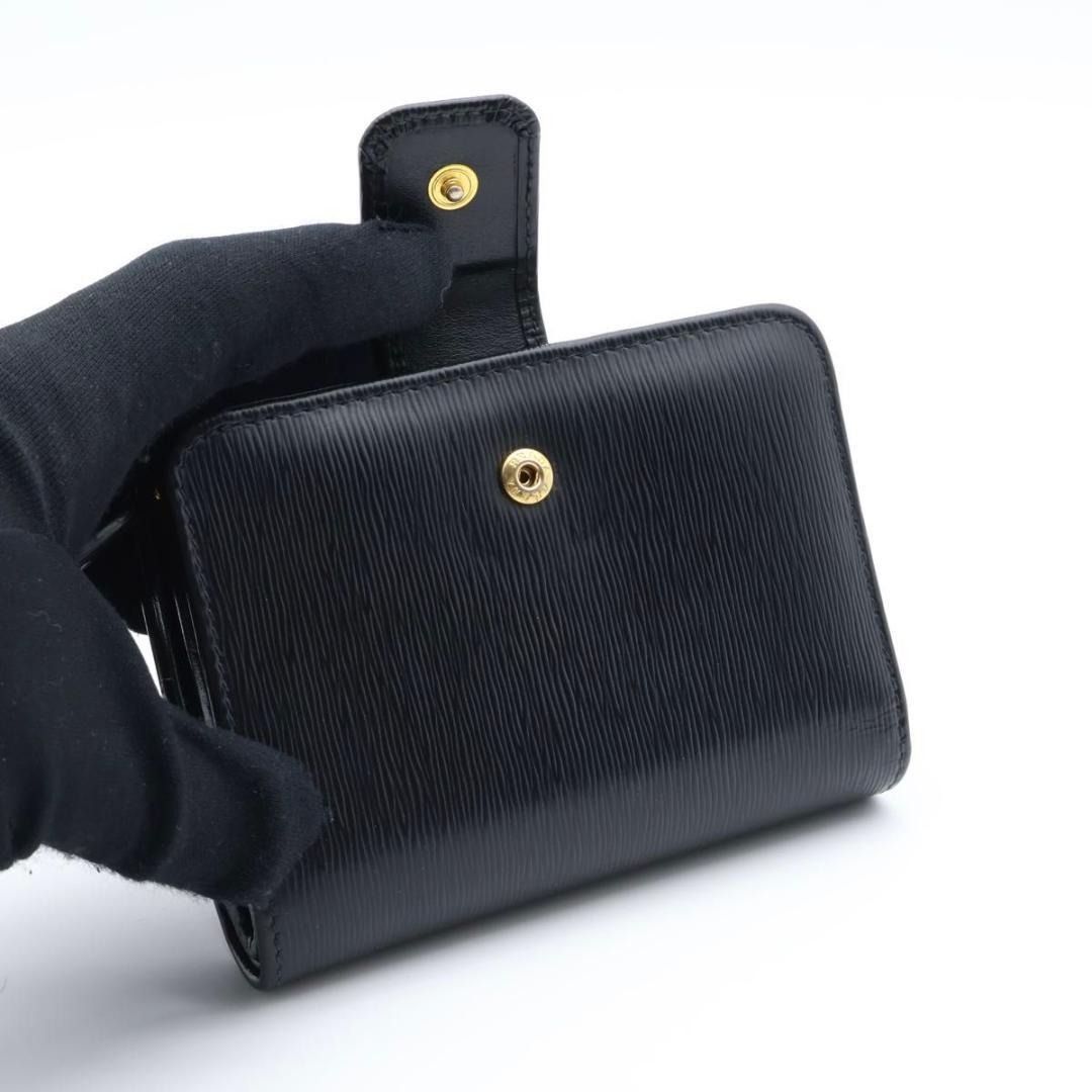【極美品】PRADA 二つ折り財布　メタルロゴ　ヴィッテロムーブ　黒