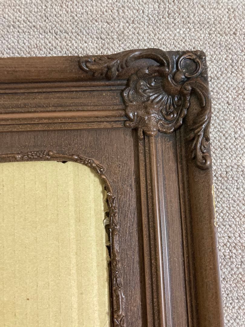 アンティーク 高級額縁 クラシック木製写真額縁 ブラウン