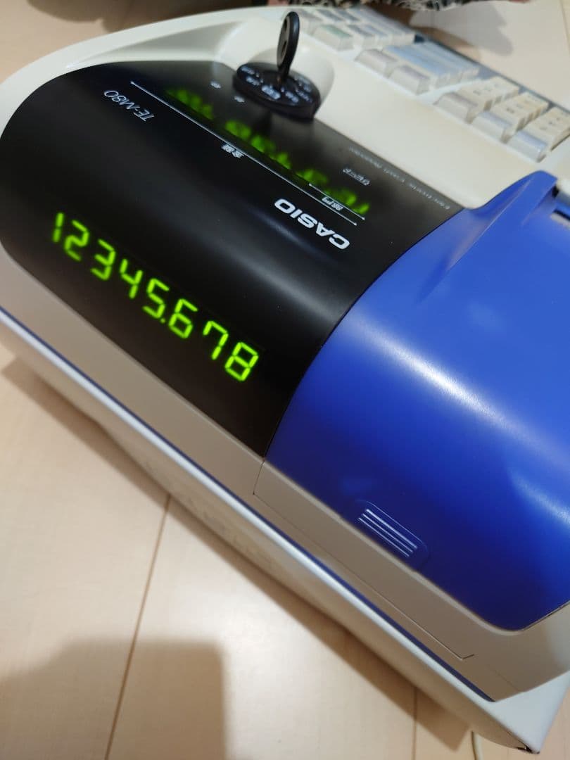 カシオ　レジスター　CASIO TE-M80 廃盤　希少ブルー