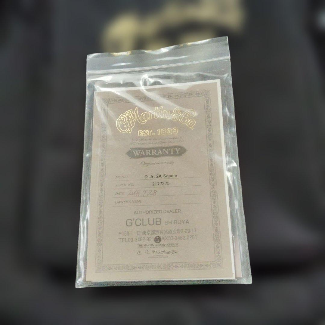 マーティンDＪR2A。オール単板（サペリ）トラベルサイズギター
