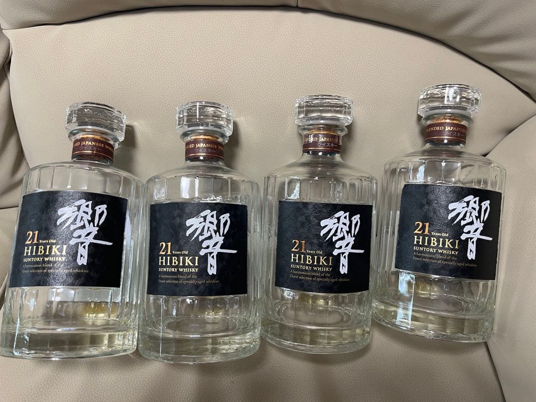 サントリー響 21年 ウイスキー 空瓶　4本セット
