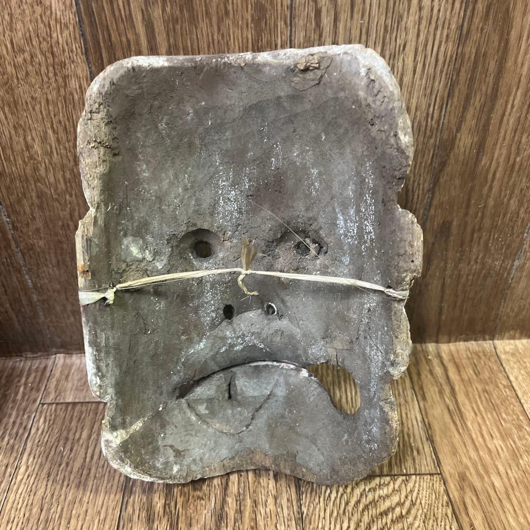 古面　べしみ　江戸時代　木彫　彫刻　お面　能面　圧面　面　見