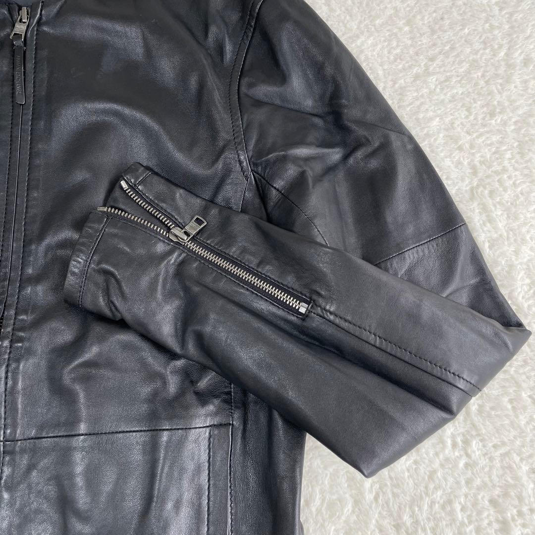美品✨本革レザージャケット ARMANI EXCANGE ライダース S