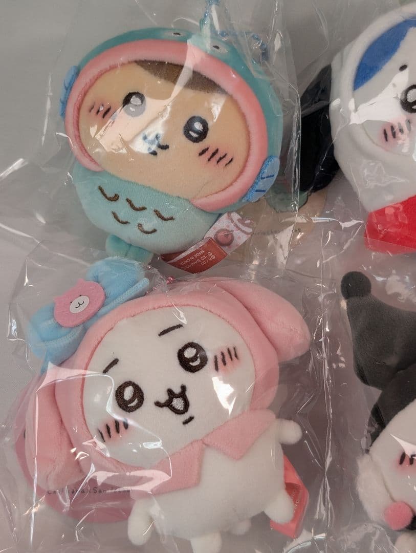 ちいかわ×サンリオ ぬいぐるみキーホルダー 6種セット ぷちミニマスコット