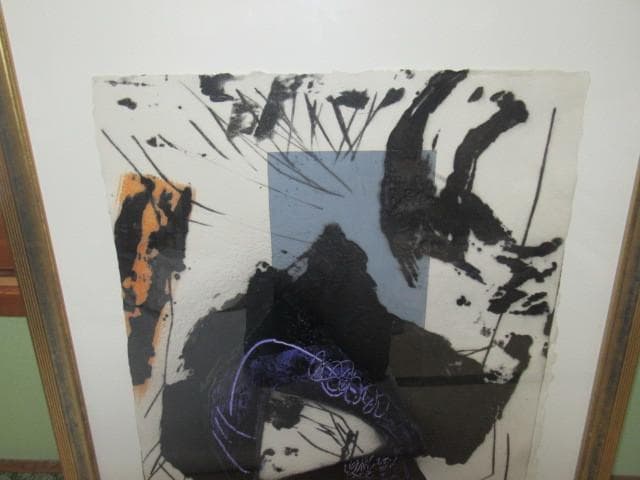 当時15万 '90年代◆仏製 ライオネル・ペロット 直筆サイン コラージュ 無題