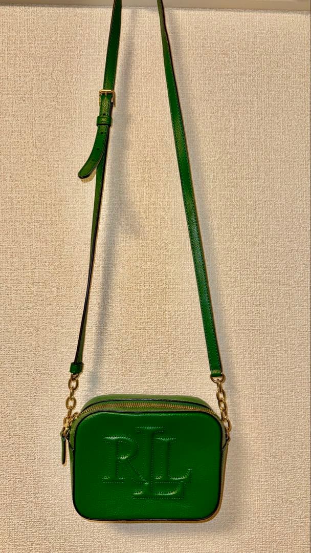 Ralph Lauren ラルフローレン　ショルダーバッグ　レザー　型押し