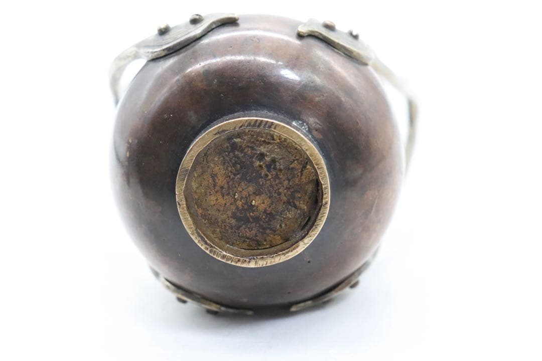 時代　唐銅　銅花器　茶道具　950g 送料込み260122