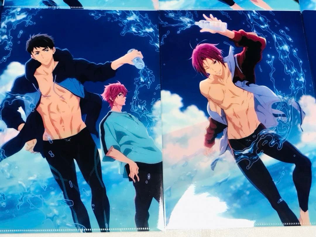 Free!RWクリアファイル8枚 七瀬遙 橘真琴 松岡凛 山崎宗介 桐嶋郁弥