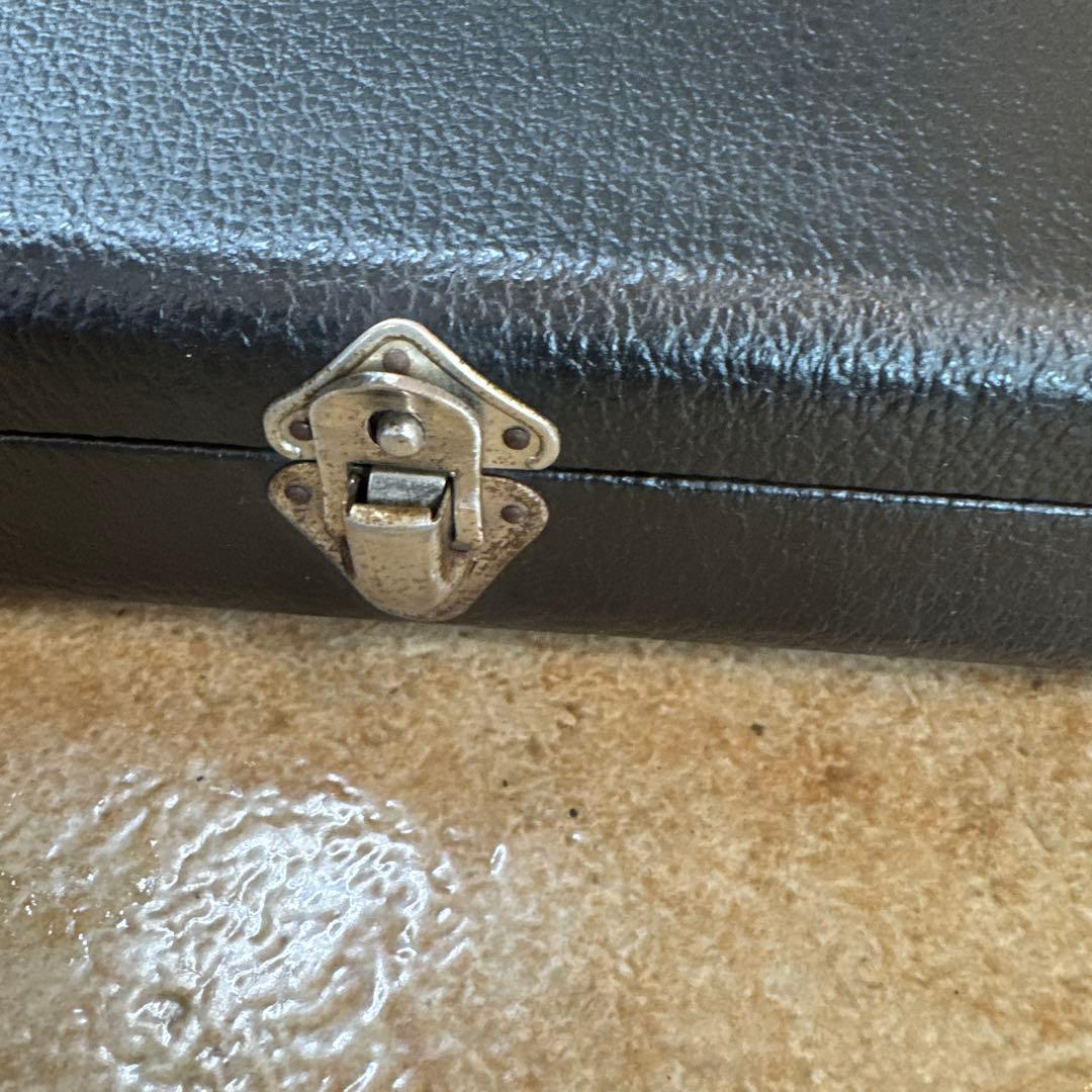 ビンテージ　バイオリン弓ケース 皮張り黒 仕切りあり12本入り