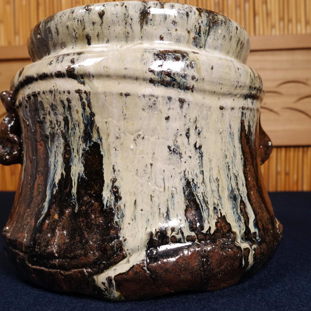 田中佐次郎 最上位作 朝鮮唐津 水指 釉調抜群の最高傑作 茶道具