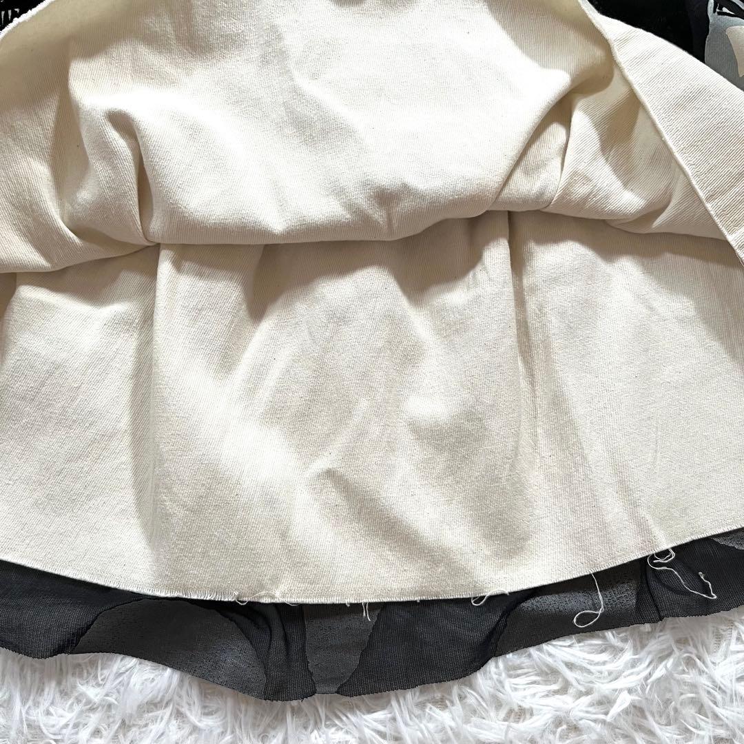 よよ　ミナペルホネン　CAMELLIA 花柄　フロッキープリント　スカート