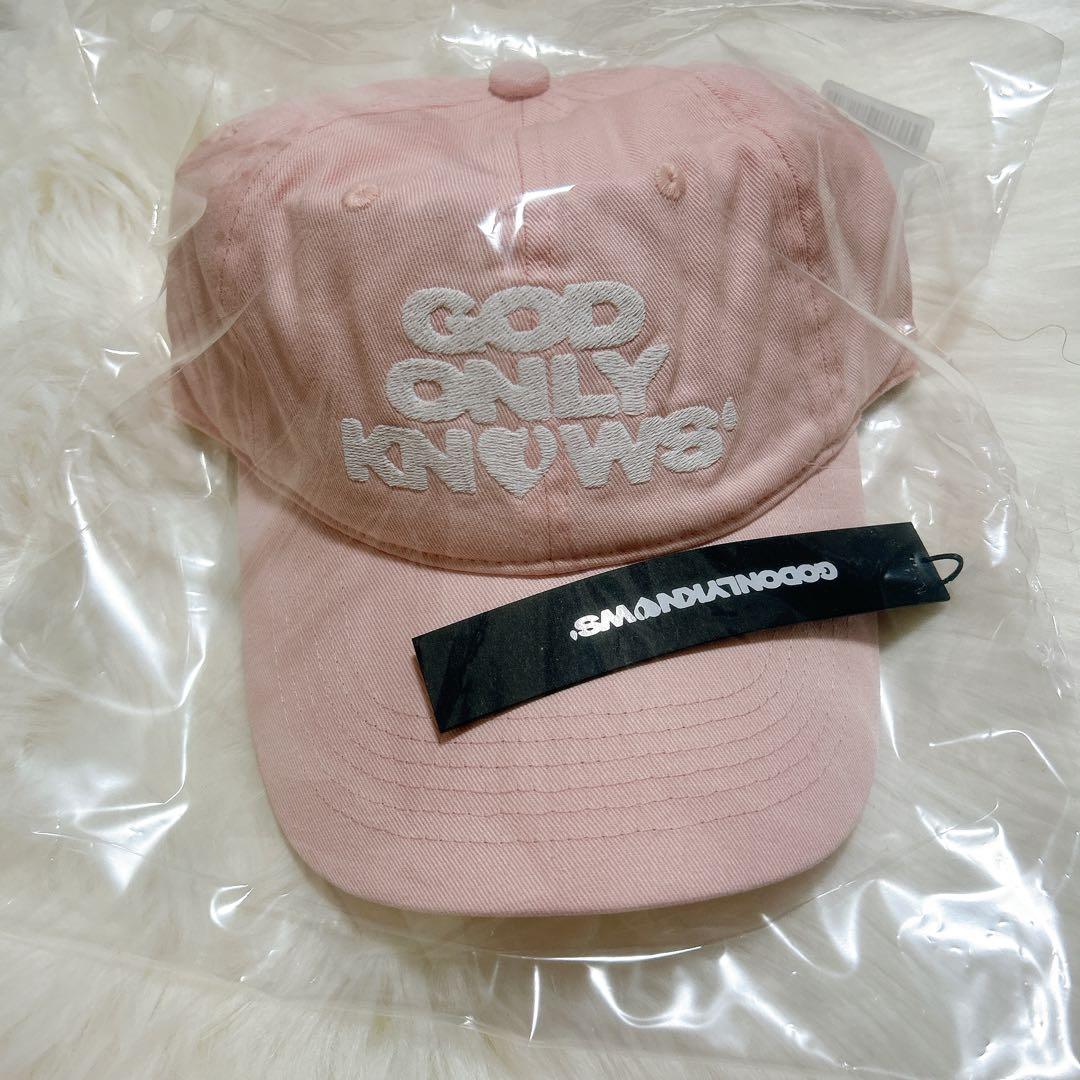 GOD ONLY KNOWS ロゴキャップ　ピンク