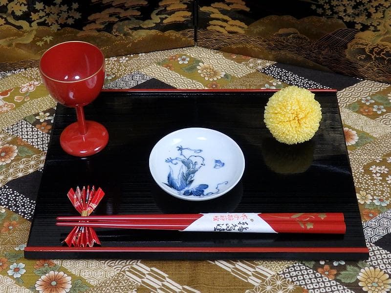 古伊万里　染付　鳥に草花紋の図　豆皿　A802AS-fbgd