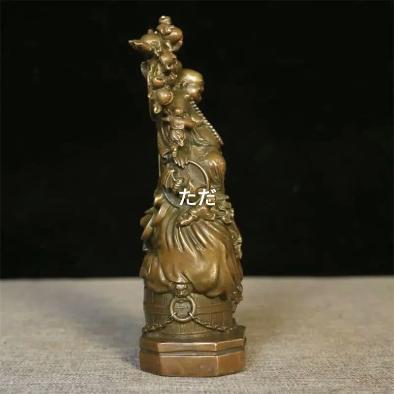 仏教美術品 五子弥勒仏 大腹笑仏 応接間 仏堂 卓上 置物 銅製品 工芸品
