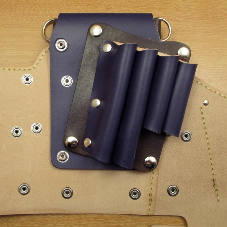 【トリマー向き】 ネイビー＆焦げ茶　８丁　シザーケース　TSC-13/CNA