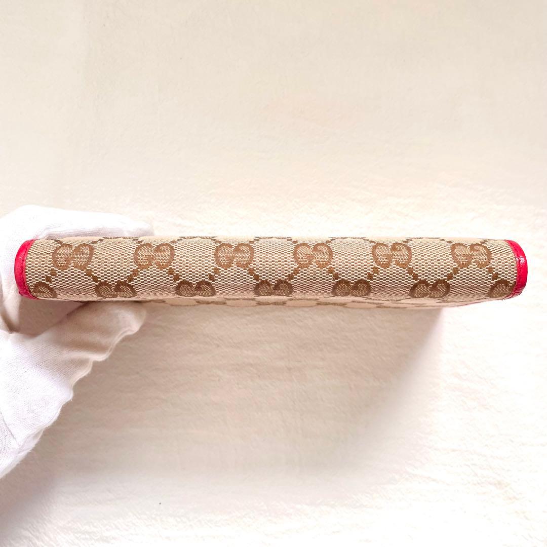 GUCCI グッチ　長財布　GG キャンバス　美品　2つ折り財布　1221-④