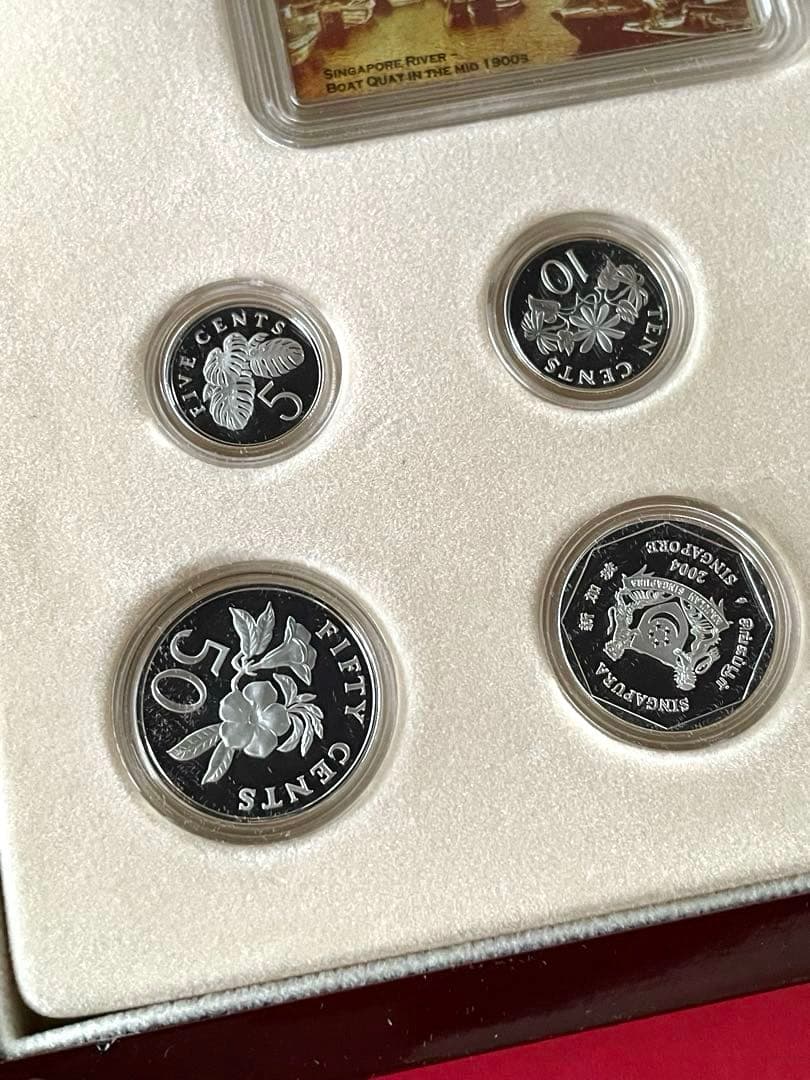 シンガポール造幣局 スターリングシルバープルーフセット 2004