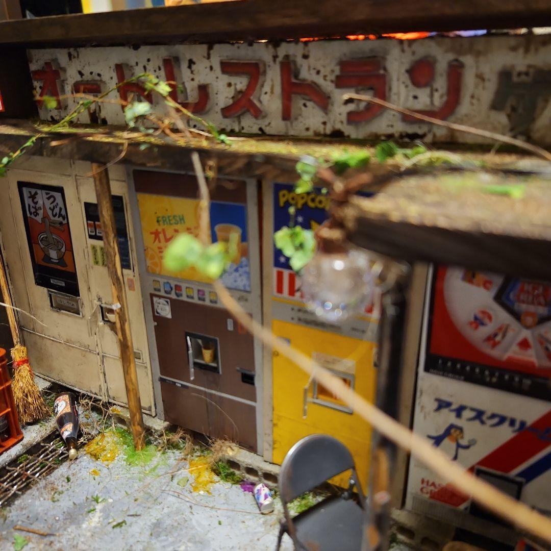 1/12 昭和　レトロ　自販機　ホーロー看板　ジオラマ