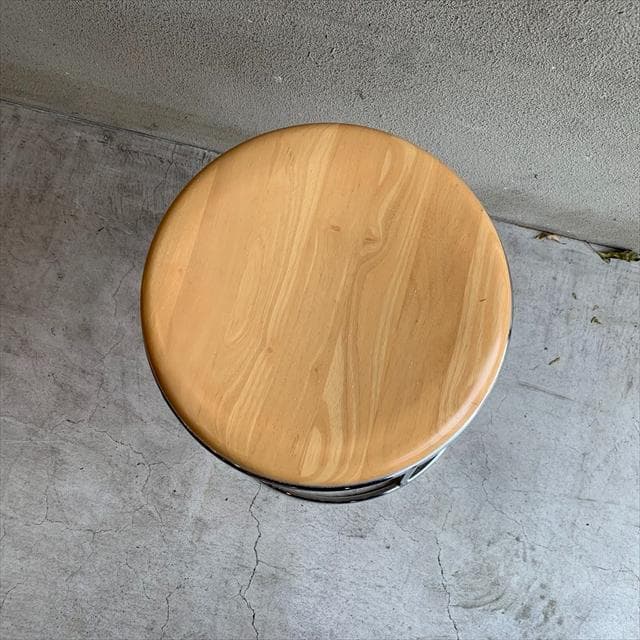 hikari/光製作所｜スツール｜ウッドシート｜スチールベース｜ヴィンテージ｜②