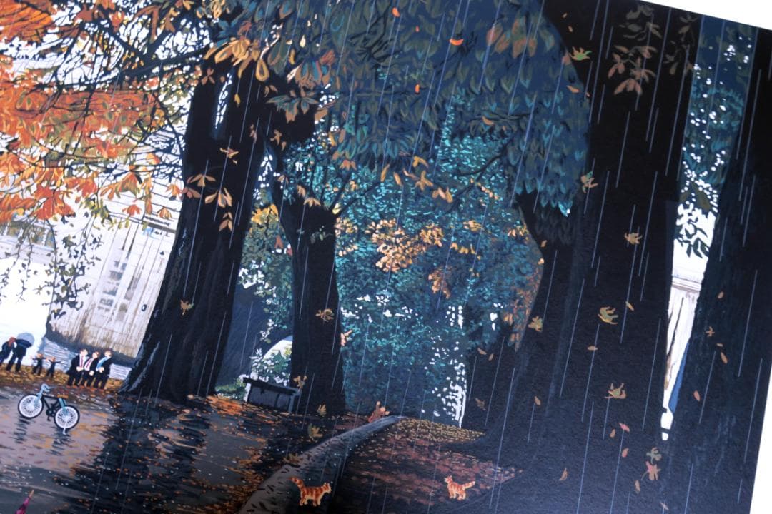 【ヒロ・ヤマガタ】　セーヌ川にて　シルクスクリーンシート　山形博導　額装可