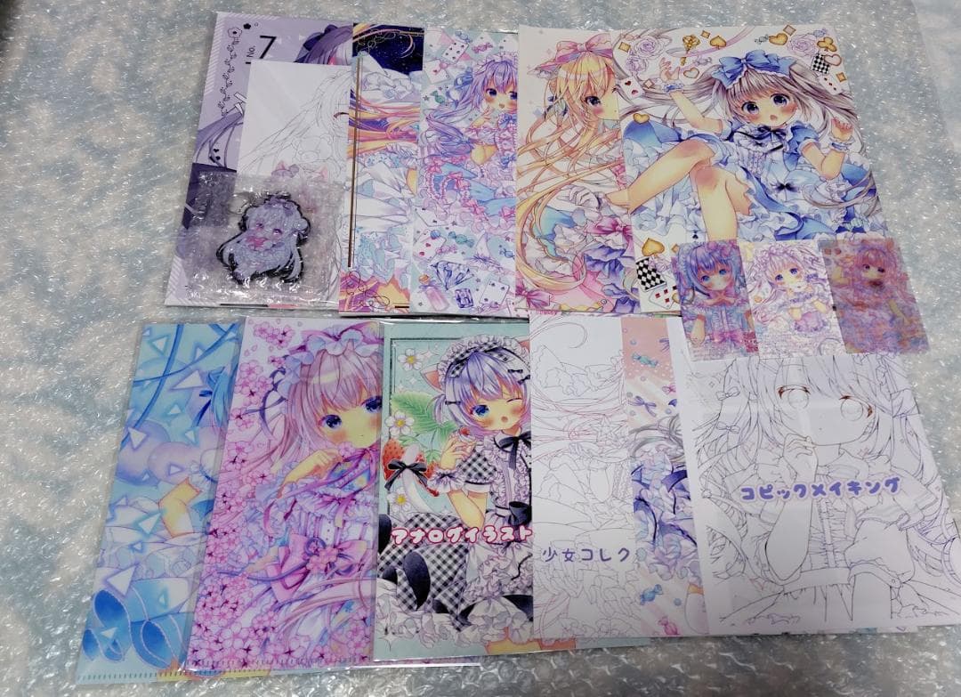 ぷぅ　小鳥の食事　イラスト本 クリアファイル ポストカード アクリルグッズ等