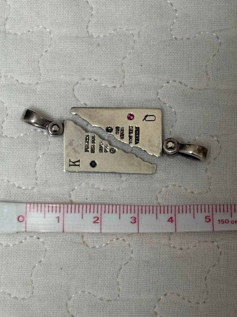 プエルタデルソル リバーシブル トランプ ペンダント ブラックダイヤ ルビー