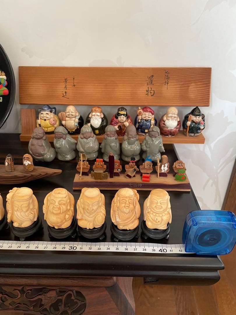 七福神　日本人形セット 伝統的な神様像　まとめ売り　芳月作　七福神　陶器