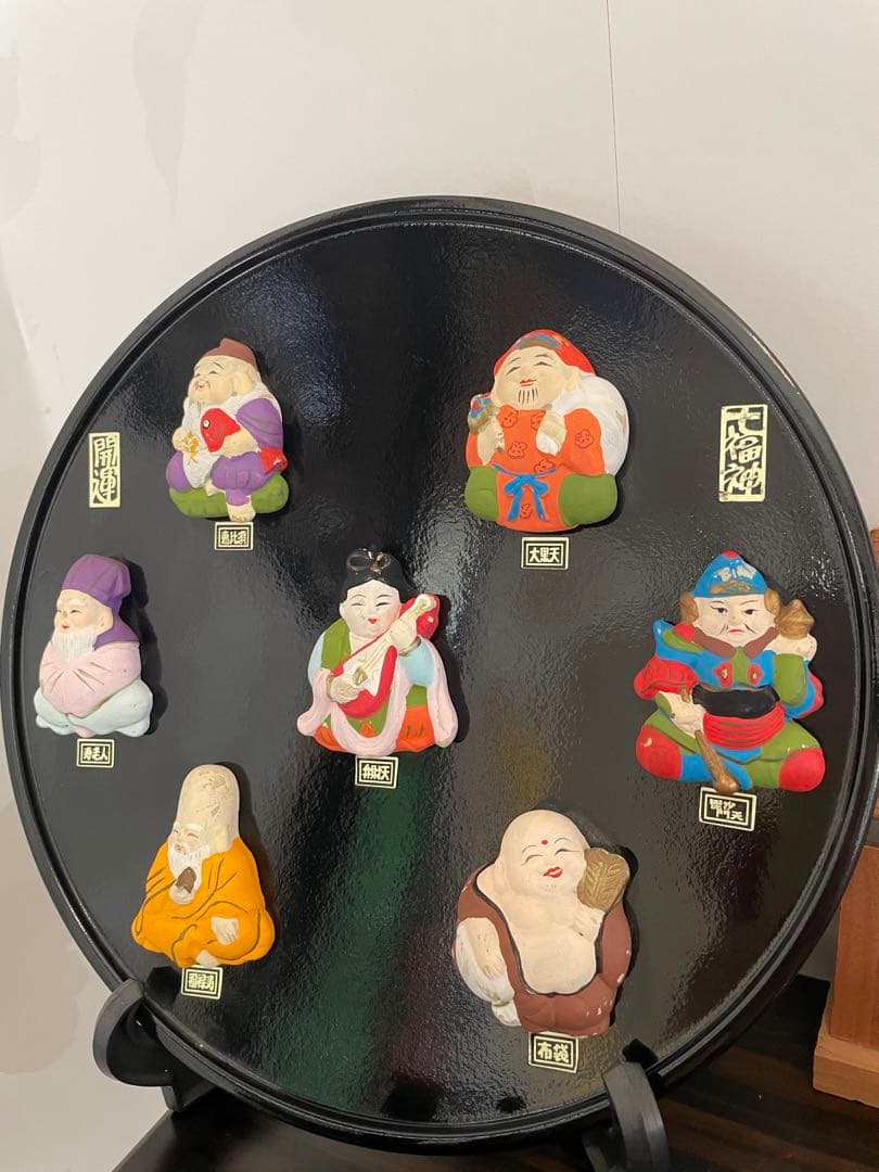 七福神　日本人形セット 伝統的な神様像　まとめ売り　芳月作　七福神　陶器