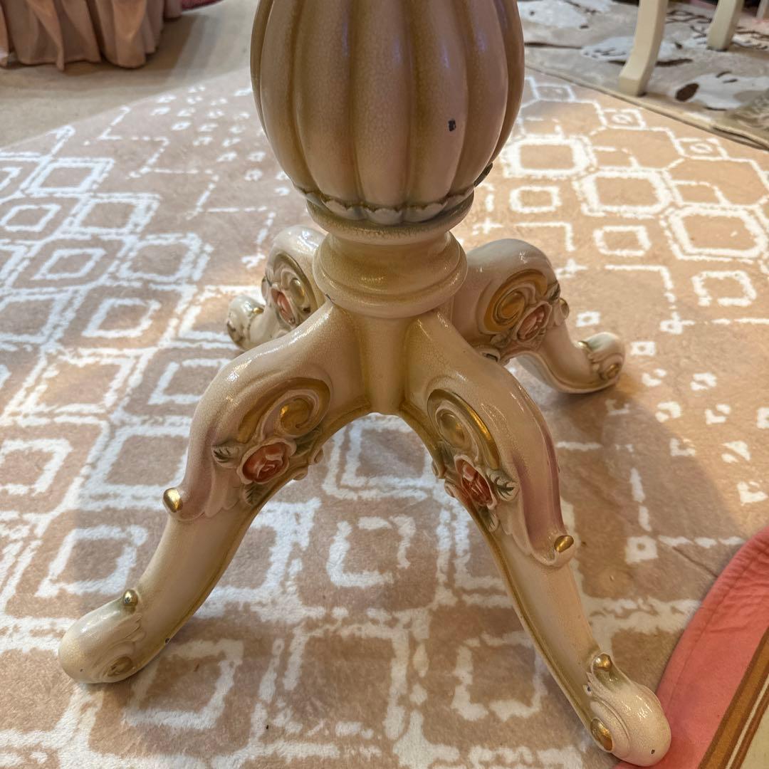 ロココ調 ラブテーブル白 ホワイト姫家具mayumiyamazaki777