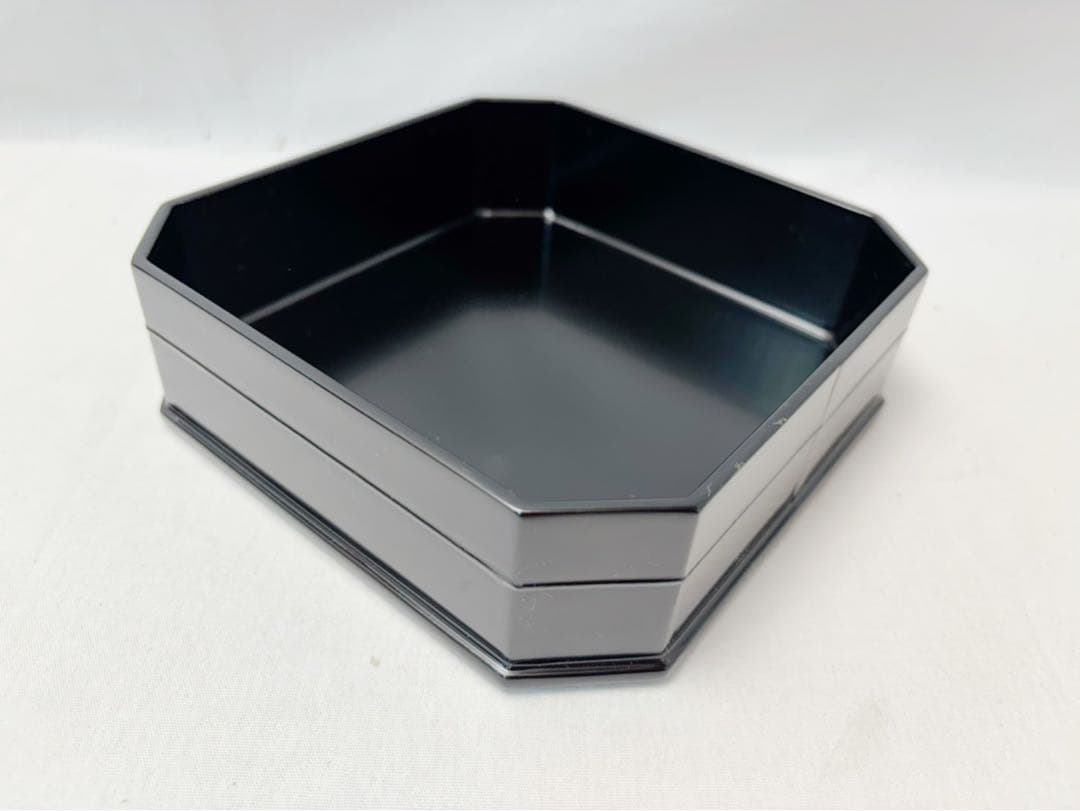 ほぼ未使用 懐石道具 木製黒真塗 5段縁高重 茶懐石 利休好写 お正月 紙箱