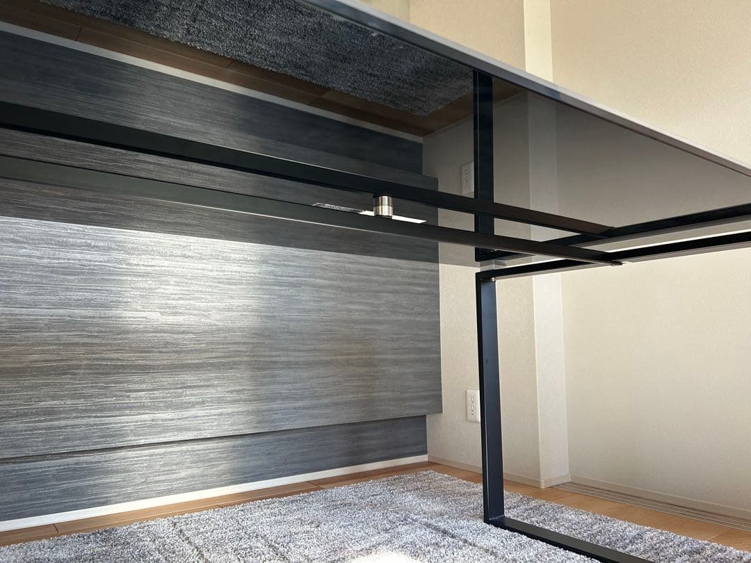 ニトリ　セラミック天板ダイニングテーブル ダークグレー