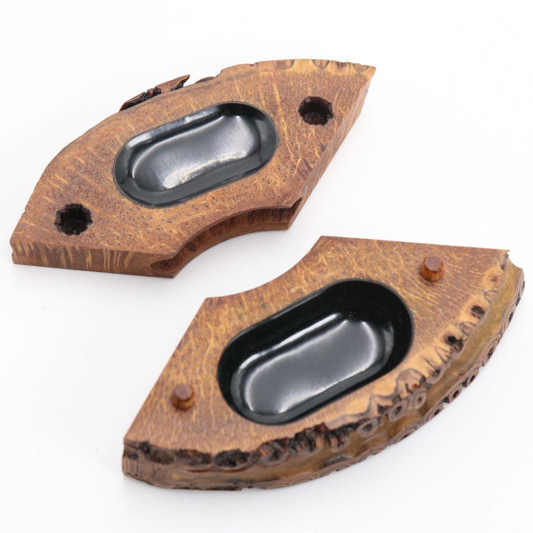 海野宗泰 つぼつぼ蒔絵 扇香合 茶道具 共箱共布　C899