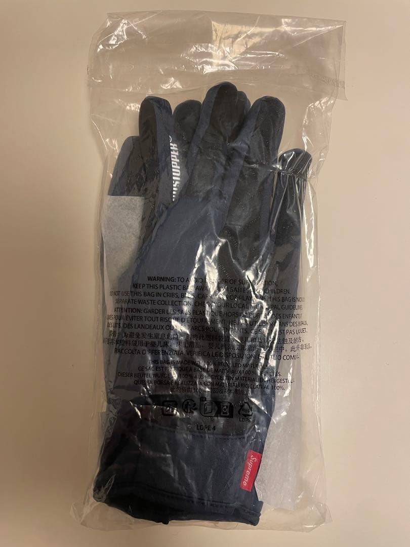 小物 supreme WINDSTOPPER Zip Gloves navy XL