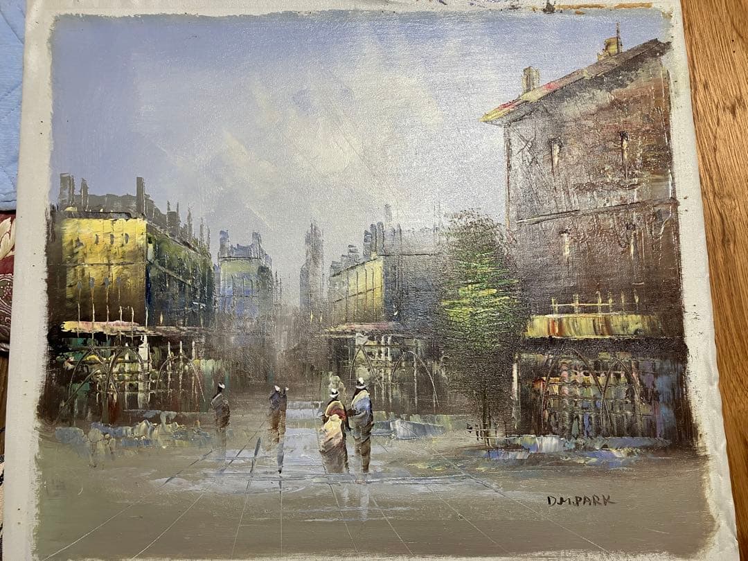 パリ　油絵　額68✖︎61