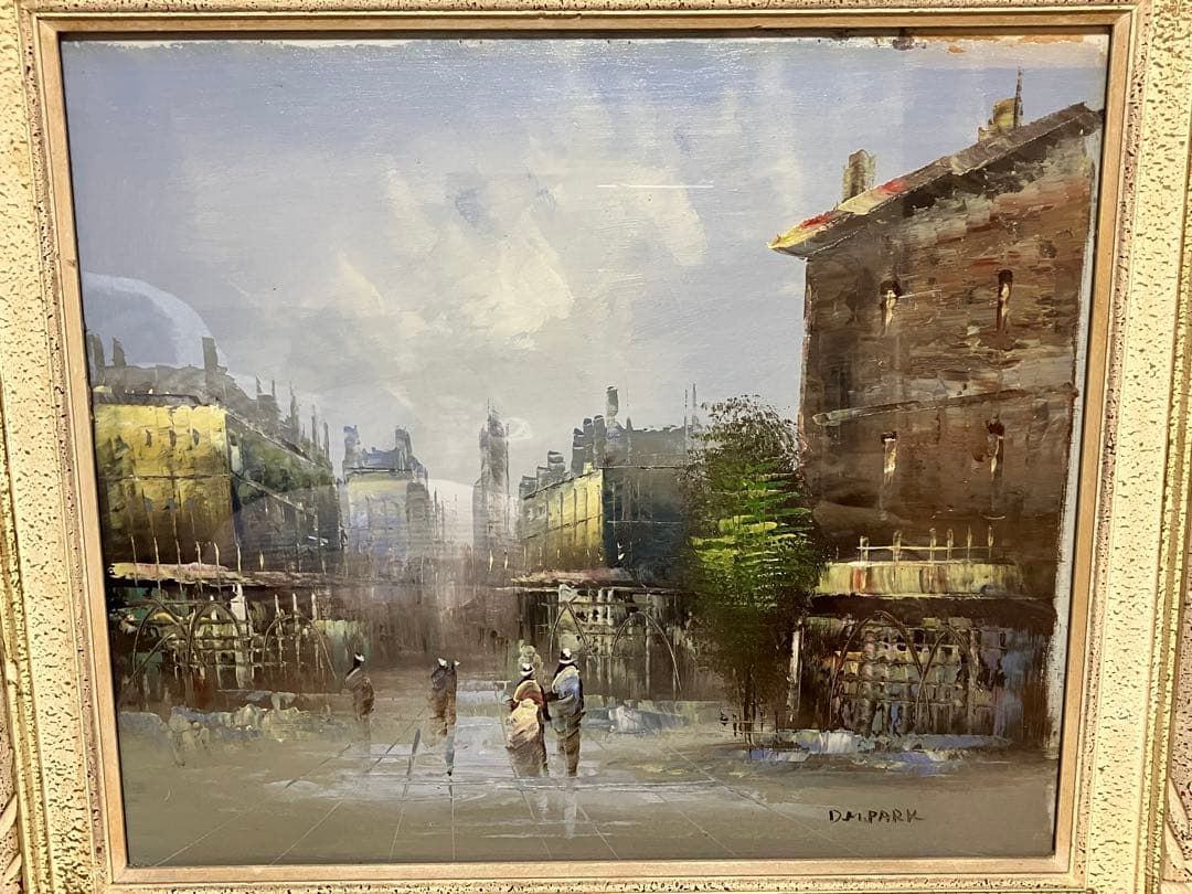 パリ　油絵　額68✖︎61