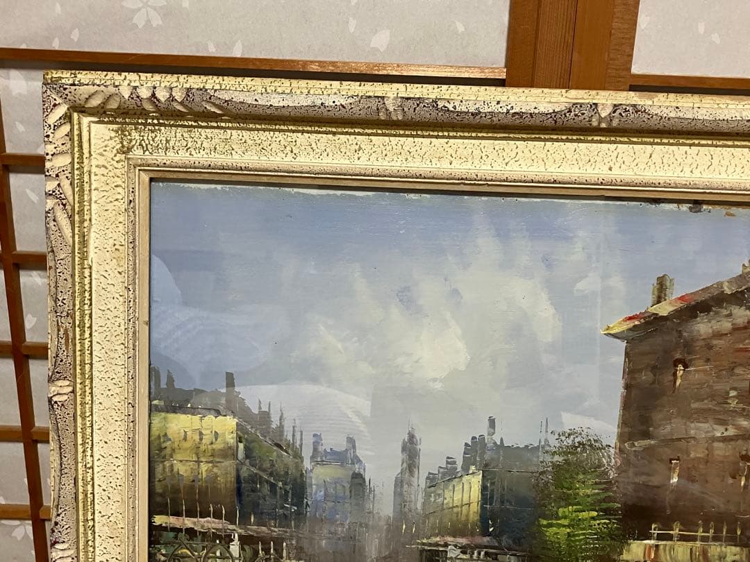 パリ　油絵　額68✖︎61