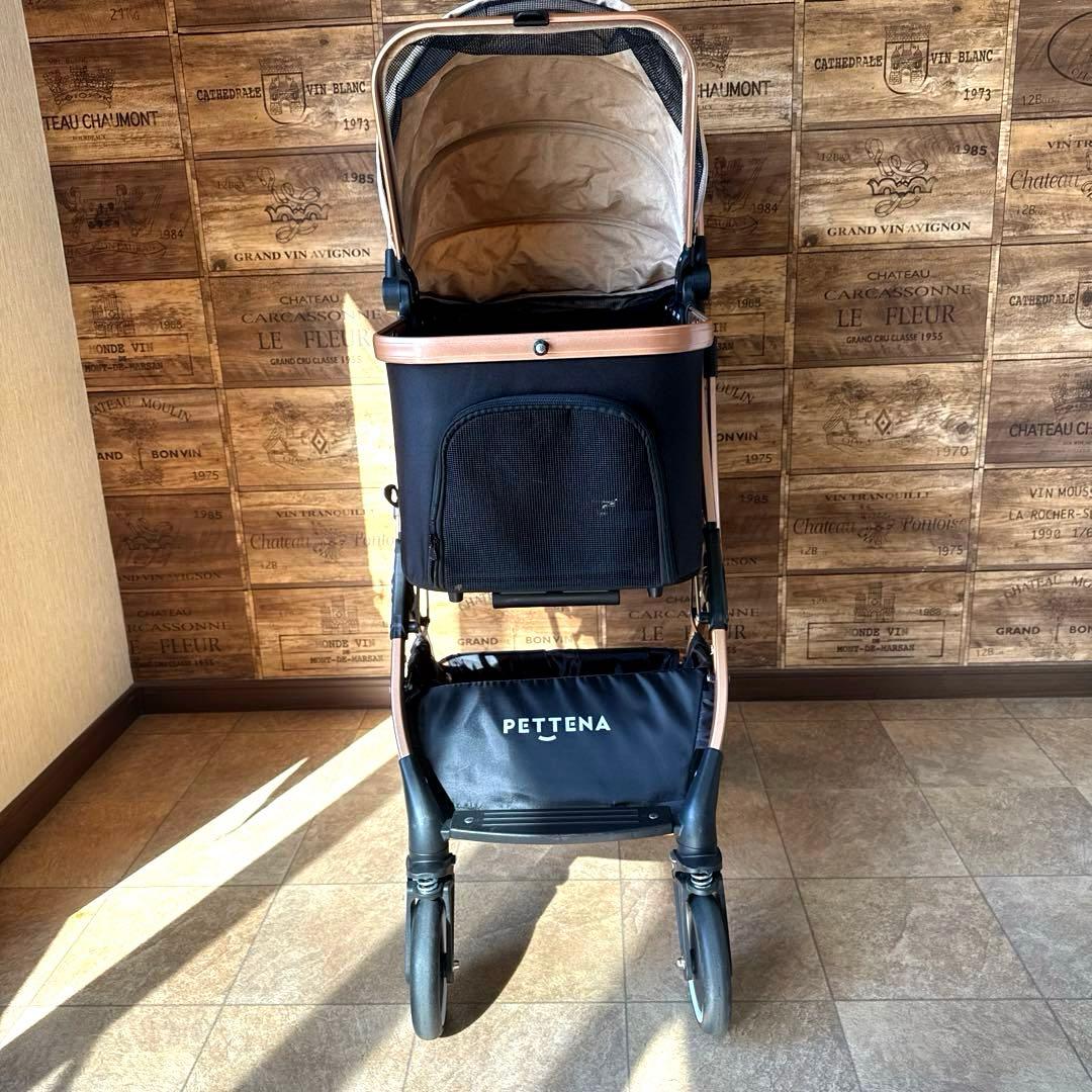PETTENA 分離型 ペットカート 広い空間 自立可能 ワンタッチ折畳 軽量