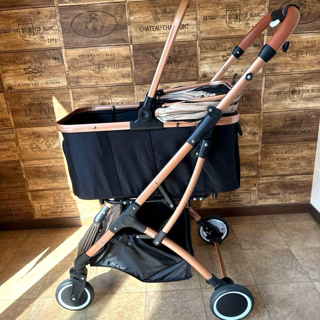 PETTENA 分離型 ペットカート 広い空間 自立可能 ワンタッチ折畳 軽量