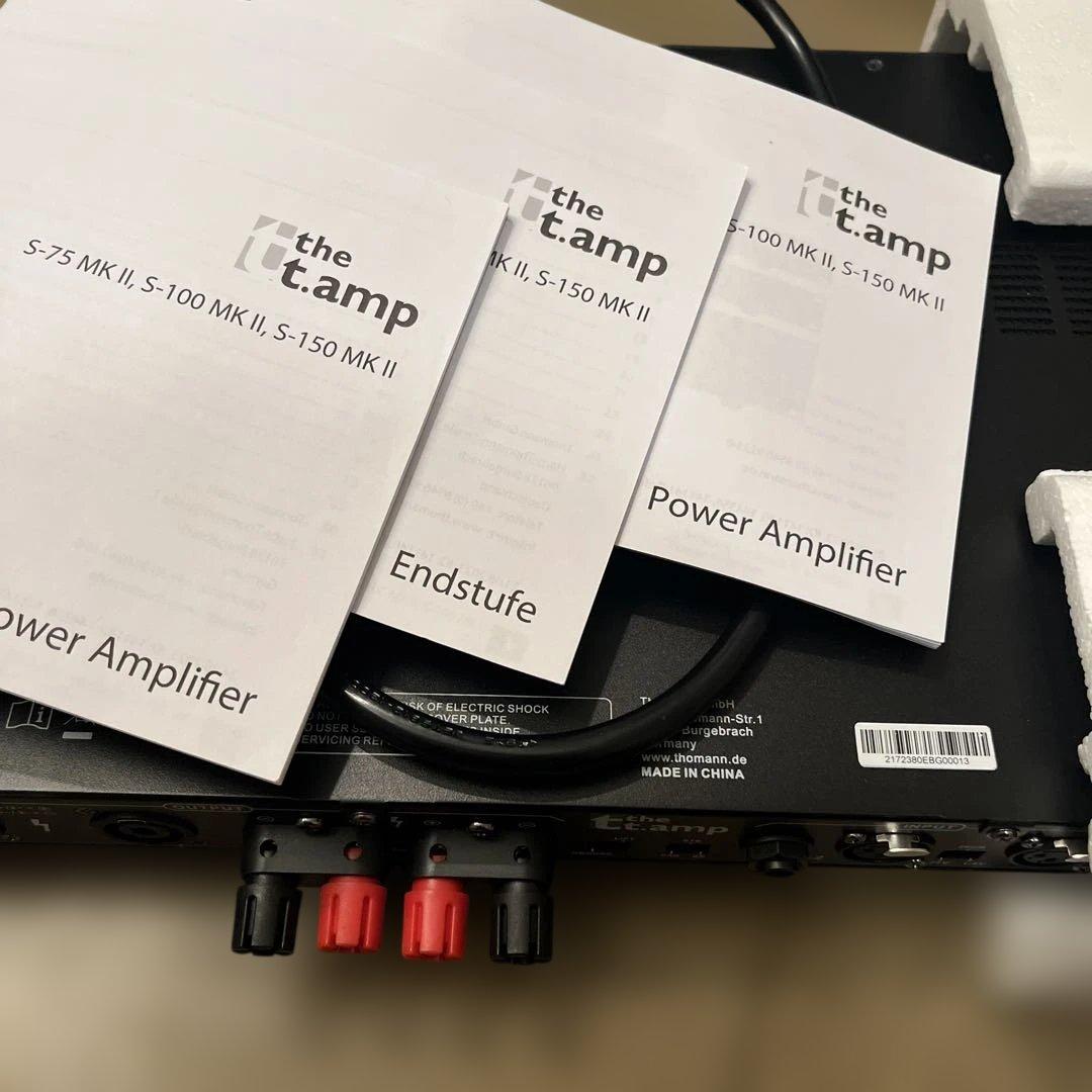 the t.amp S-75 MKII パワーアンプ