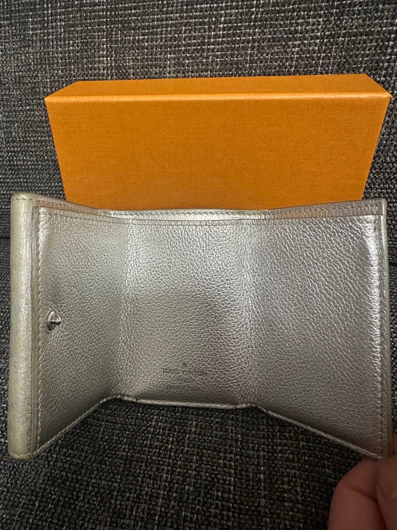 【即日発送】ルイヴィトン ポルトフォイユロックミニ 財布 三つ折り財布 シルバー
