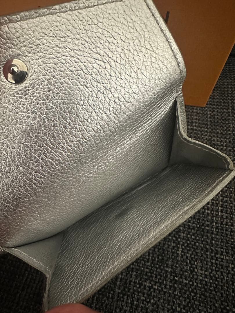 【即日発送】ルイヴィトン ポルトフォイユロックミニ 財布 三つ折り財布 シルバー